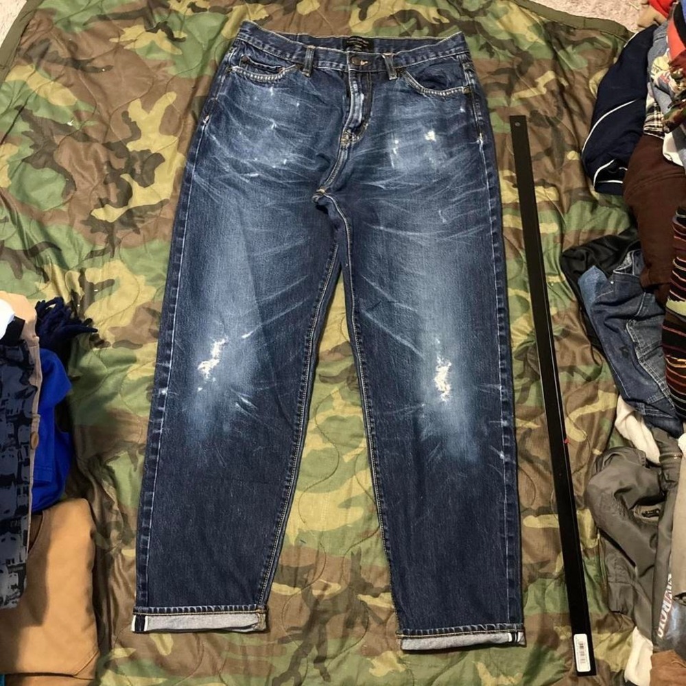 Banana republic straight fit selvedge denim redline whiskering 31/30